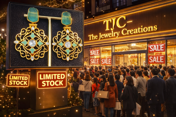 Traditional Peacock Green Dangler Partywear Premium Quality Earrings in Gold Plated