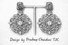 Traditional Ruby Red Dangler Partywear Premium Quality Earrings in Gold Plated