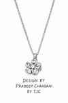 Salty Posies Crystal Blossom Anti - Tarnish Premium Chain Pendant Locket Set With Gold Plated