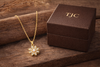 Anti - Tarnish Golden Pearl Bloom Floral Pendant in Daisy Shape Premium Chain Pendant with Gold Plated