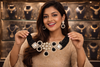 Black Tourmaline Inspired Glass Beads Indian Monalisa Beaded Choker Necklace (7 - Layer Mala) & Bollywood Celebrity Wear Elegant Choker Necklace
