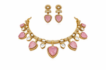 Pink Sapphire Inspired Bridal Choker Designer Popular Necklace & Bollywood Celebrity Wear Traditional Necklace