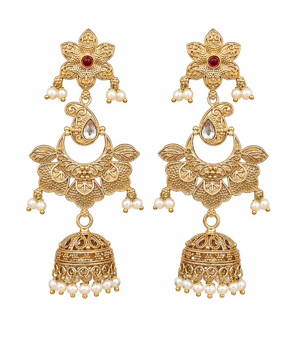 Premium Quality | Jhumki Earrings | Brass | Handmade Earrings|