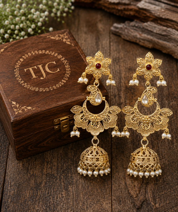 Premium Quality | Jhumki Earrings | Brass | Handmade Earrings|