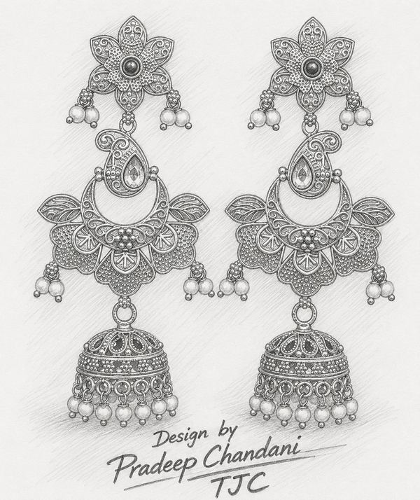 Premium Quality | Jhumki Earrings | Brass | Handmade Earrings|