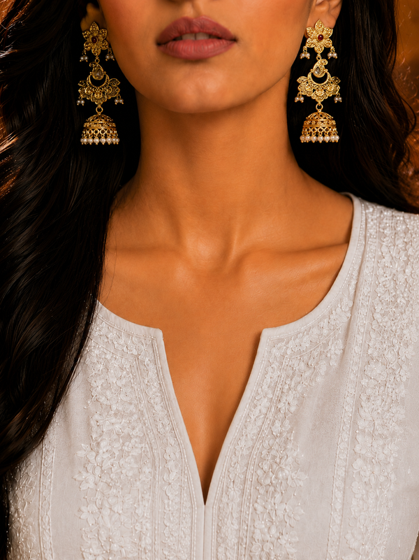 Premium Quality | Jhumki Earrings | Brass | Handmade Earrings|
