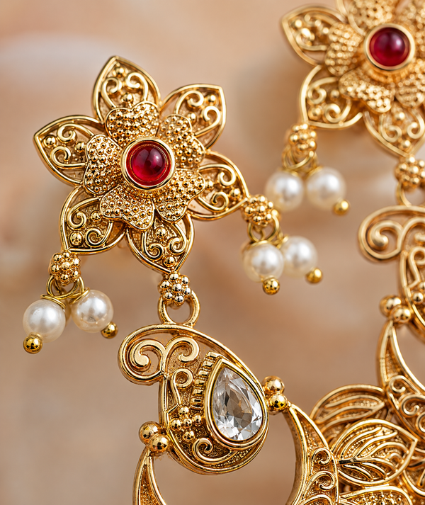 Premium Quality | Jhumki Earrings | Brass | Handmade Earrings|