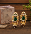 Premium Quality | Artificial Stone | Jhumki Earrings | Green Color |
