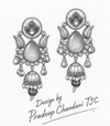 Premium Quality | Artificial Stone | Jhumki Earrings | Pink Color |