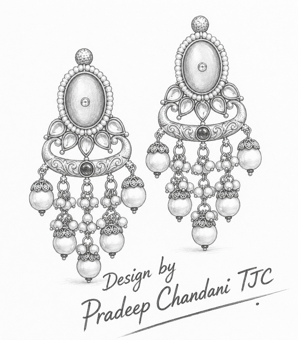 Premium Quality | Dangler Earrings| Artificial Stone | Pink Color |