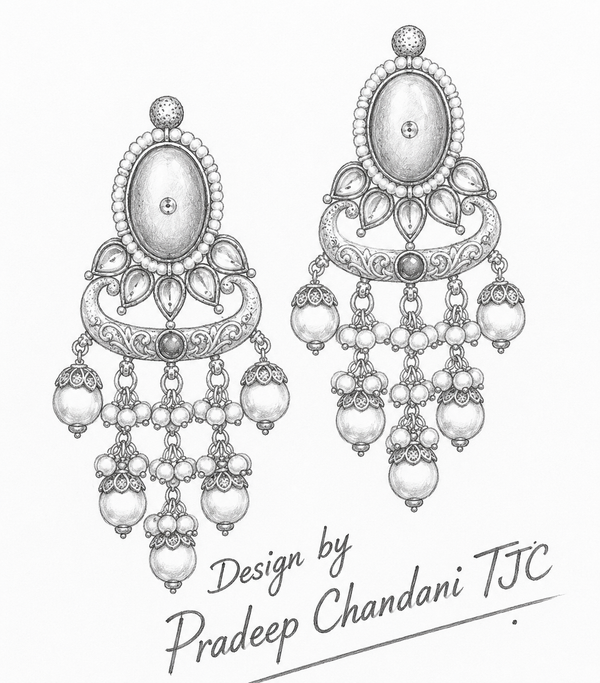 Premium Quality | Dangler Earrings| Artificial Stone | Sky Blue Color |