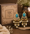 Premium Quality | Dangler Earrings| Artificial Stone | Sky Blue Color |