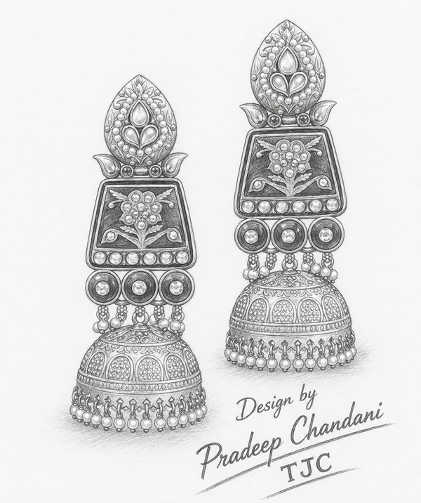 Premium Quality | Jhumki Earrings | Glossy Finish | Green Color |