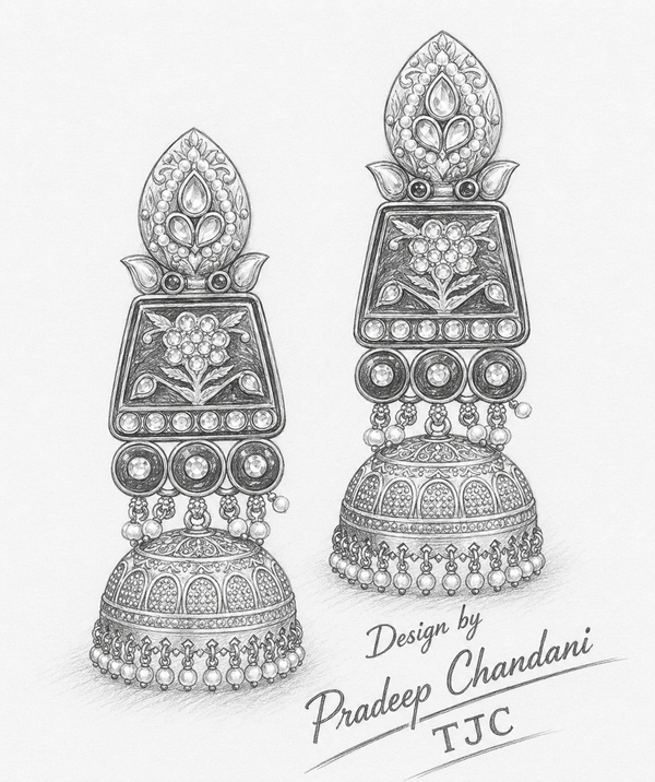 Premium Quality | Jhumki Earrings | Glossy Finish | Red Color |