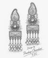 Premium Quality | Dangle Earrings | Artificial Stone | Red Color|