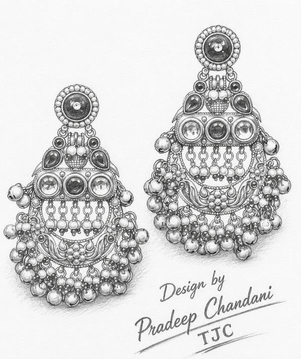 Premium Quality | Dangle Earrings | Gold Plated | Red Color |