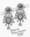 Premium Quality | Two Tone | Dangler Earrings | Green Color |