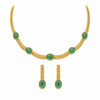 Premium Quality | Monalisa Stone | Chain Choker Set | Mint Color|