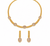Premium Quality | Monalisa Stone | Chain Choker Set | Peach Color|