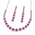 Premium Quality | AD Solitaire Choker Set | Dangler Earrings | Hot Pink Color |