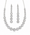 Premium Quality | AD Solitaire Choker Set | Dangler Earrings | White Color |