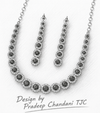 Premium Quality | AD Solitaire Choker Set | Dangler Earrings | Green Color |