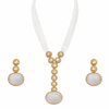 Premium Quality | Monalisa Stone | Hydro Long Set | Elegant Jewelry |
