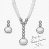 Premium Quality | Monalisa Stone | Hydro Long Set | Elegant Jewelry |