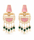 PremiumQuality | Dangler Earrings |Brass | Pink Color |