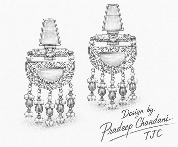 PremiumQuality | Dangler Earrings |Brass | Pink Color |