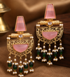 PremiumQuality | Dangler Earrings |Brass | Pink Color |