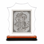 925 Fine Silver Radha Krishna Decorative Frame | Hindu Home Temple Decor | Religious Silver Idol Frame | Janmashtami Gift