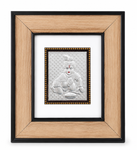925 Silver Plated | Baby Krishna Wall Frame | Handmade Art | Religious Home Decor |