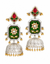 Premium Quality | Silver Plated | Green Color | Jhumka Earrings |