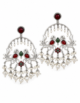 Premium Quality | Peacock Design | Dangler Earrings | Silver Plated |