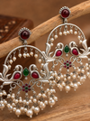 Premium Quality | Peacock Design | Dangler Earrings | Silver Plated |