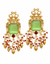 Premium Quality | Dangler Earrings | White Pearls | Mint Color |