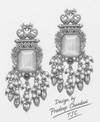 Premium Quality | Dangler Earrings | White Pearls | Mint Color |