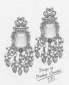 Premium Quality | Dangler Earrings | White Pearls | Pink Color |