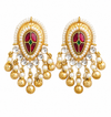 Premium Quality | Studs Earrings | White Pearls | Brass |