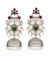Silver Plated | Jhumka Earrings | Handmade Earrings | Green Color |