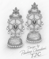 Silver Plated | Jhumka Earrings | Handmade Earrings | Green Color |