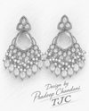 Premium Quality | Yukta Dangler Earrings | Pink Color |