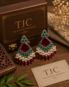 Premium Quality | Yukta Dangler Earrings | Red Color |