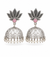 Premium Quality | Lotus Jhumka Earrings | Silver Plated |