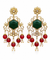 Premium Quality | Monalisa Stone | Dangler Earrings| Green Color |
