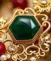 Premium Quality | Monalisa Stone | Dangler Earrings| Green Color |