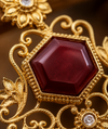 Premium Quality | Monalisa Stone | Dangler Earrings| Red Color |