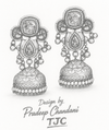 Premium Quality | Jhumki Earrings | Brass | Artificial Stone |