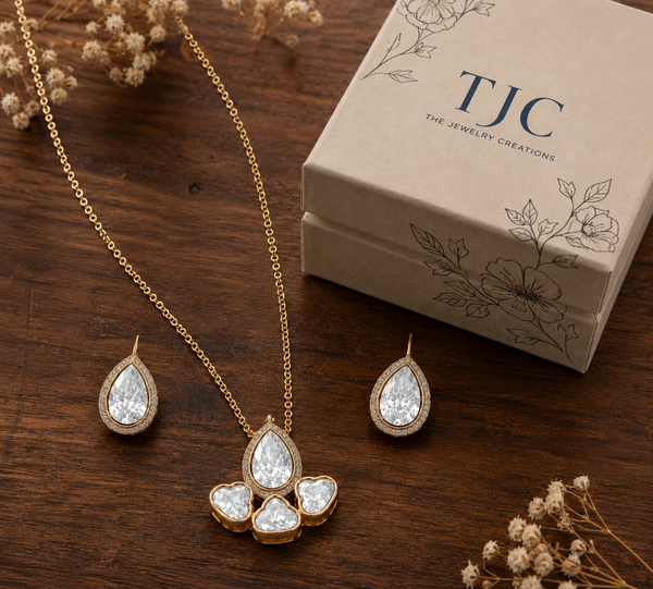 Premium Quality | Moissanite Pendant Set | Elegant Jewelry |